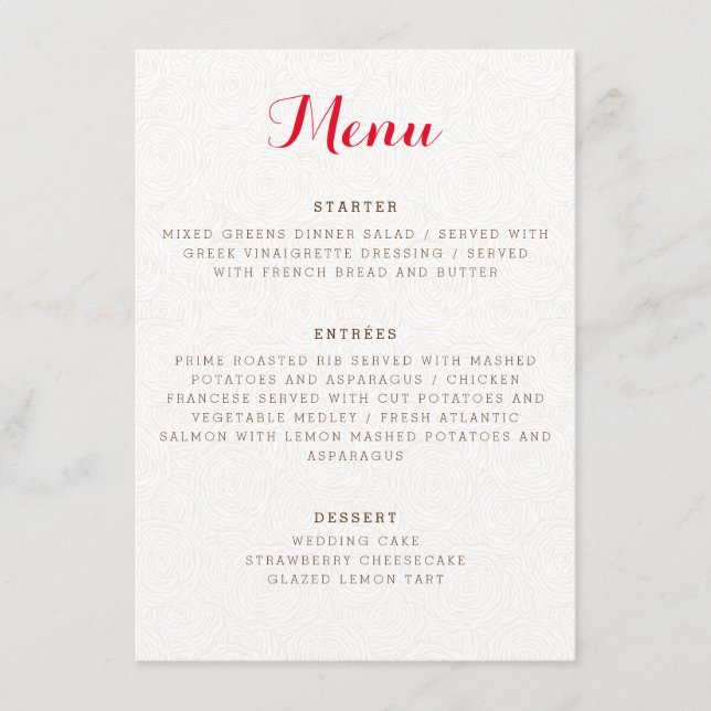 Menu Casamento de Folhagem de Flor Selvagem Roxo Orange (Frente)