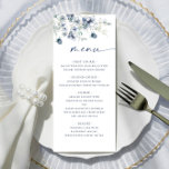 Menu Casamento de Folhagem de Inverno Elegante Dusty<br><div class="desc">Para mais personalização,  clique no link "personalizar mais" e use nossa ferramenta design para modificar esse modelo.</div>