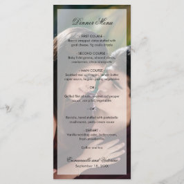 Menu Casamento de Foto com Letra Elegante Moderna