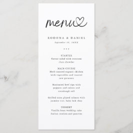 Menu Casamento de Foto Minimalista Moderno