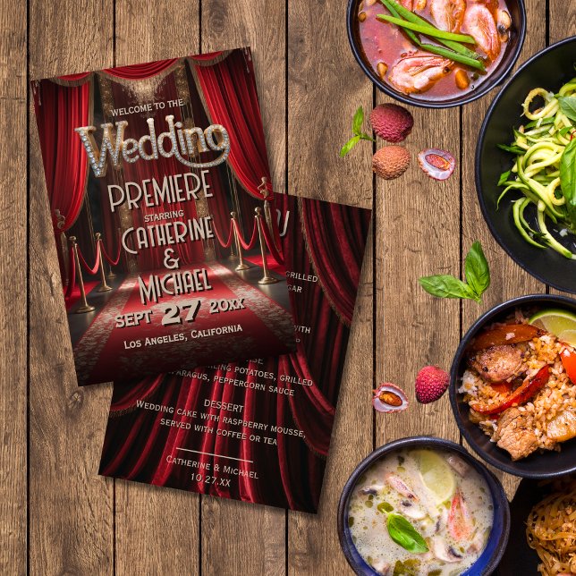 Menu Casamento de Hollywood Red Carpet Premiere (Criador carregado)