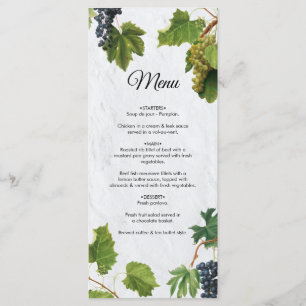 Menu Casamento de Ilhas Gregas do Vineyard do Mediterrâ