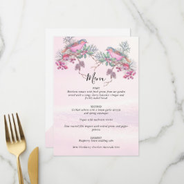 Menu Casamento de Inverno com Aquarela de Pinhas, Pássa