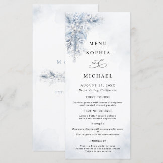 Menu Casamento de Inverno com Frutas Brancas Congeladas