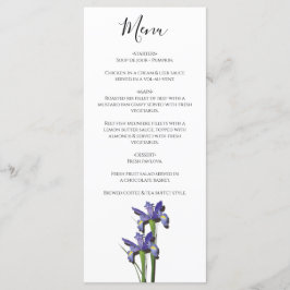 Menu Casamento de Íris Roxo Elegante