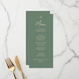 Menu Casamento De Janto Do Jardim Boho Elegante Verde E