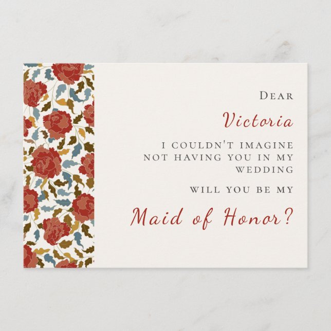 Menu Casamento de Jardim de Pétalas Florais de Rosa Sel (Frente)