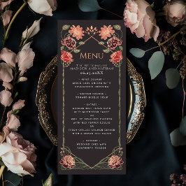 Menu Casamento de Jardim Floral Encantado com Fantasia 