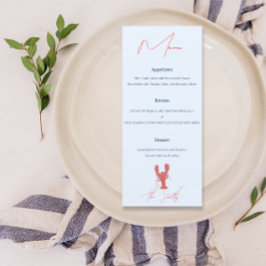 Menu Casamento de Lagosta Themed Maine