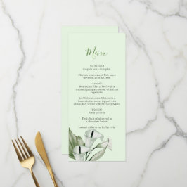 Menu Casamento de Lírios de Cala Brancos Elegantes Mode