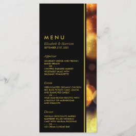 Menu Casamento de Luzes de Bokeh Crepúsculo