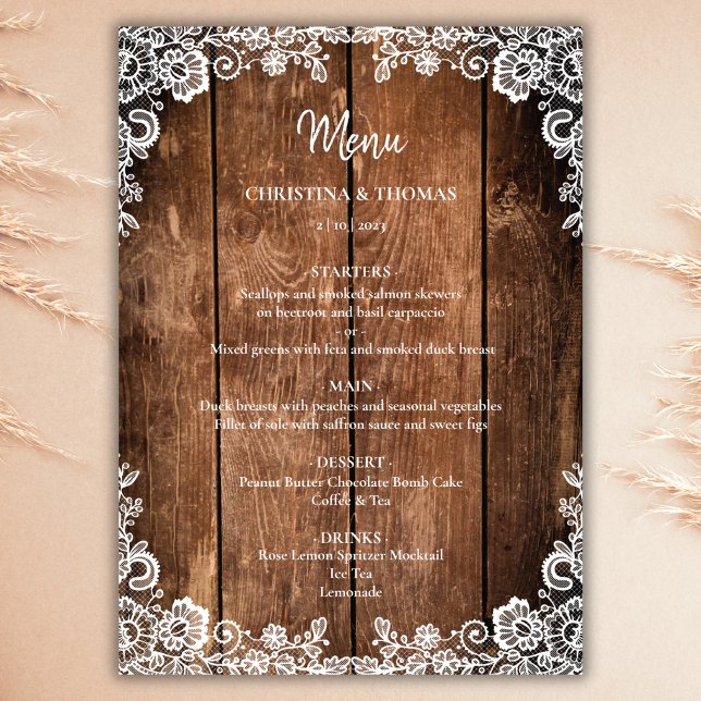 Menu Casamento de Madeira e Locais Russos do Orçamento (Criador carregado)