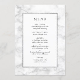 Menu Casamento de Marble Branco Moderno