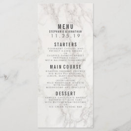 Menu Casamento de Marble Elegante Moderno
