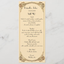 Casamento de Menu,reunião de menu,Gatsby de excele
