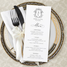 Casamento de Monograma de Crest Barroco Elegante