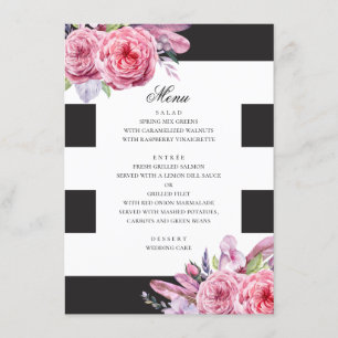 Menu Casamento de música. Flores de jardim. Flórida m
