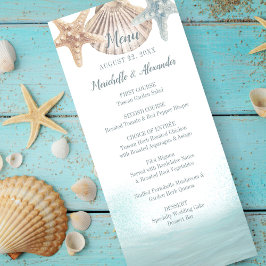 Menu Casamento de Ondas do Oceano Náutico de Starfish S