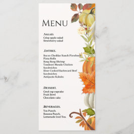 Menu Casamento de outono Abóbora folhas de outono casam
