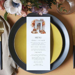 Menu Casamento de outono de Porta Branca