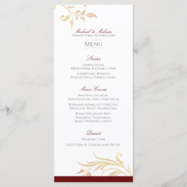 Menu Casamento de Outono em Espiral