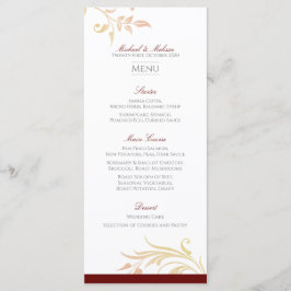 Menu Casamento de Outono Enrolado