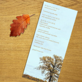 Menu Casamento de Outono sob Carvalho Rústico