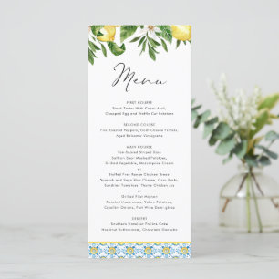 Menu Casamento de Padrão do Mediterrâneo com Limão de A