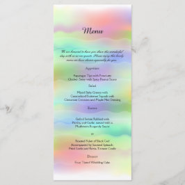 Menu Casamento de Pastel Rainbow Brides