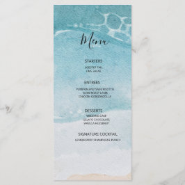 Menu Casamento de Praia Azul de Verão