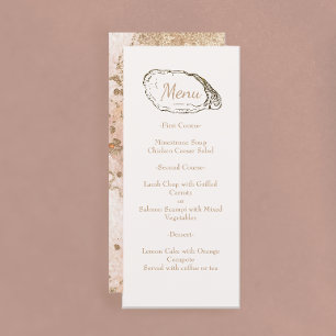 Menu Casamento de Praia Mínima de Ostra Moderna