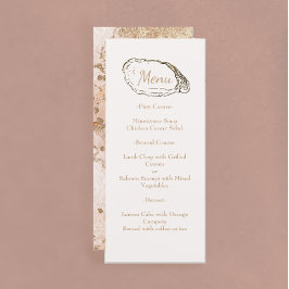 Menu Casamento de Praia Mínima de Ostra Moderna
