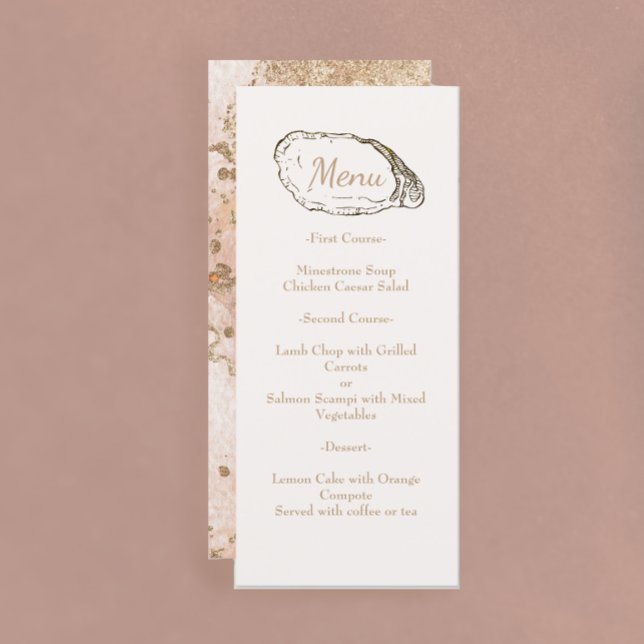 Menu Casamento de Praia Mínima de Ostra Moderna (Criador carregado)