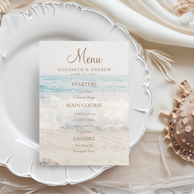 Menu Casamento de praia/Oceanside (Criador carregado)