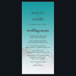 Menu Casamento de Praia Tropical de Palma Verde<br><div class="desc">Menu de casamento de destino elegante com design de palmeira tropical em um fundo verde brilhante com roteiro elegante e tipografia moderna. O verde do pôr do sol desaparece sobre um fundo branco. Basta adicionar seus detalhes de casamento a este menu de casamento de praia na moda tropical. Desenvolvido exclusivamente...</div>