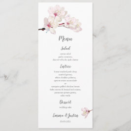 Menu Casamento de primavera do Flor de Cereja Rosa Saku