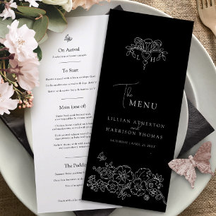 Menu Casamento de pulgas brancas pretas