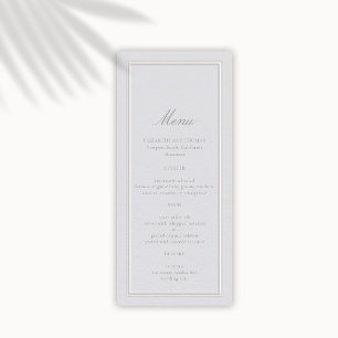 Menu Casamento de Quadros Duplos Clássicos Elegante For