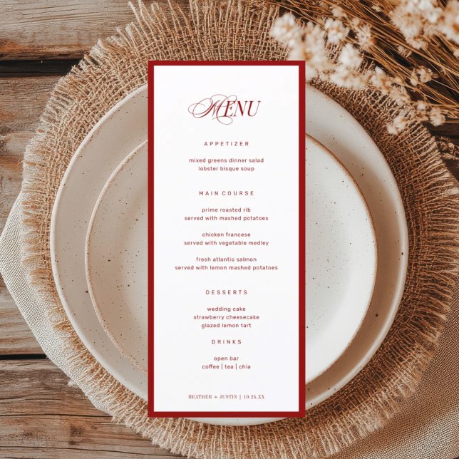 Menu Casamento de Rico Elegante Clássico de Apetit Bon  (Criador carregado)