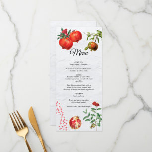 Menu Casamento de romã-vermelha do Mediterrâneo