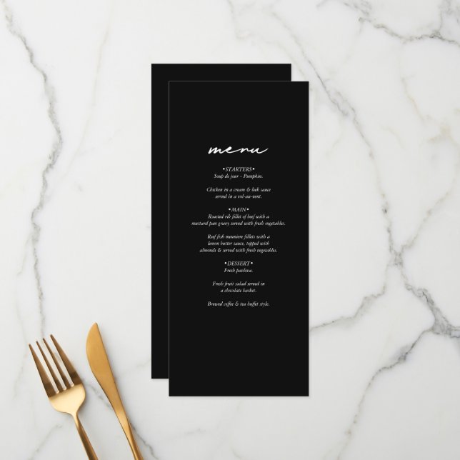 Menu Casamento de Script de Assinatura de Caligrafia Pr (Frente/Verso In Situ)