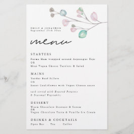 Menu Casamento de Script de Folhas de Água do Orça