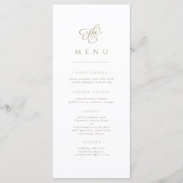 Menu Casamento de Script Minimalista Elegante