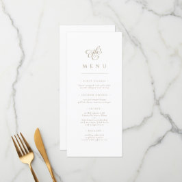 Menu Casamento de Script Minimalista Elegante