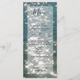 Menu Casamento de Sparkles no Mar de Praia