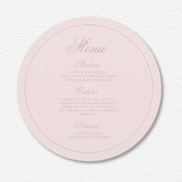 Menu Casamento de Stripes Rosa Elegante