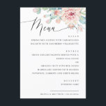 Menu Casamento De Suculento Floral Elegante. Janto Botâ<br><div class="desc">Guie seus convidados através da comemoração com este cartão personalizado de cardápio de casamento, com elegantes florais, suculentos e acentos de cacto. Projetado com caligrafia moderna e tipografia clássica, este menu é totalmente personalizável com seus nomes, data de casamento e detalhes do menu. Perfeito para colocar em cada configuração, este...</div>