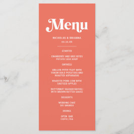 Menu Casamento de Summer Coral Mexicano