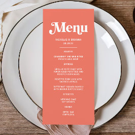 Menu Casamento de Summer Coral Mexicano