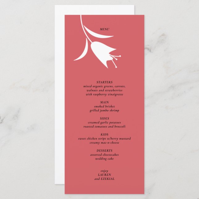 MENU CASAMENTO DE TULIP DE VINHO MOD (Frente/Verso)